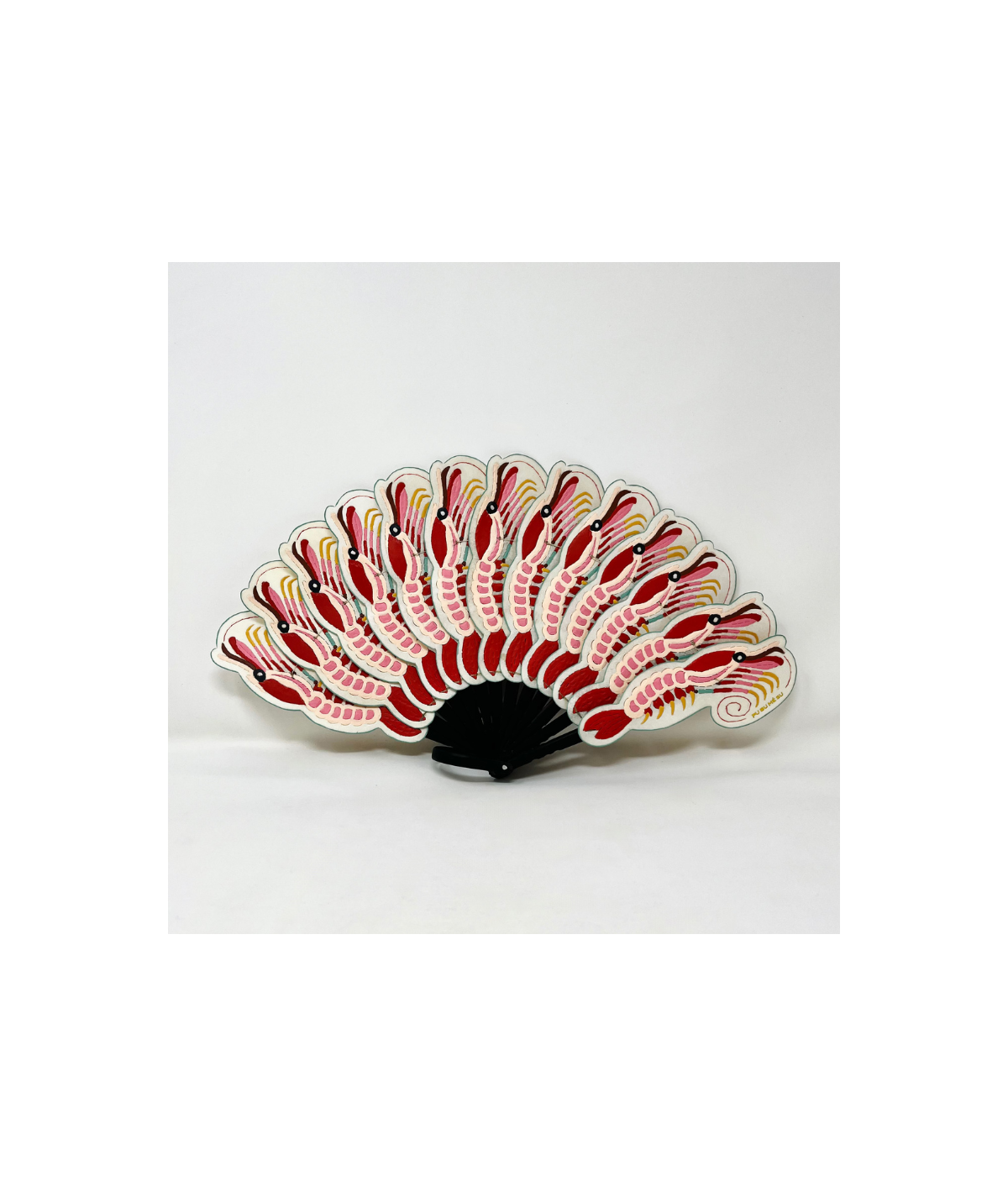 Abanico camarones 2.0 Pubumésu. Hecho a mano. Anhelo.