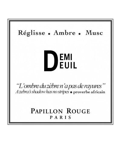 Etiqueta Papillon Rouge Demi Deuil