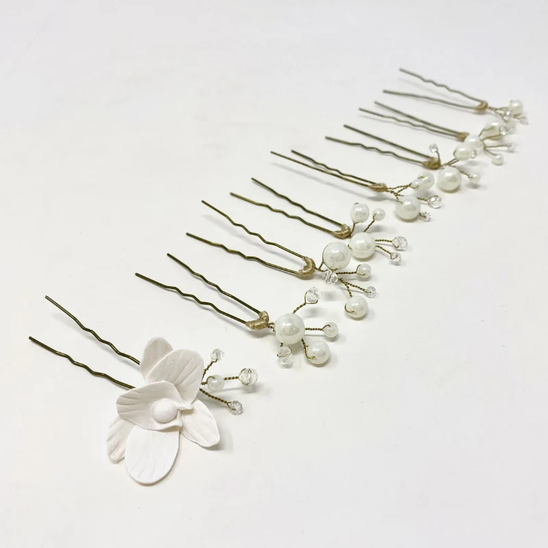 Horquillas blancas de porcelana | Anhelo