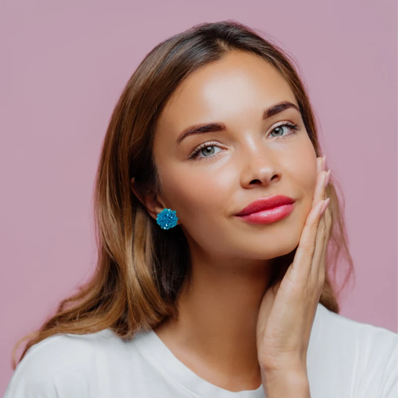 Cómo combinar pendientes y collares - Ava azules | Anhelo