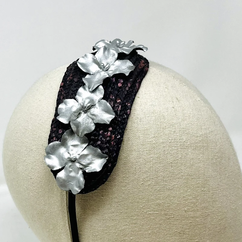 Materiales para tocados en primavera - diadema en tonos plateados | Anhelo