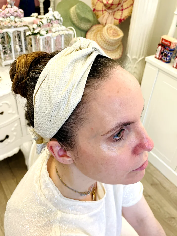 Diadema turbante beige - Anhelo Donostia