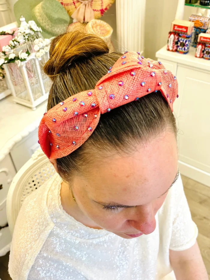 Diadema turabante con perlas - Anhelo Donostia