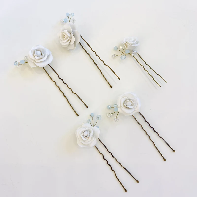 Horquilla de flores hechas en Anhelo