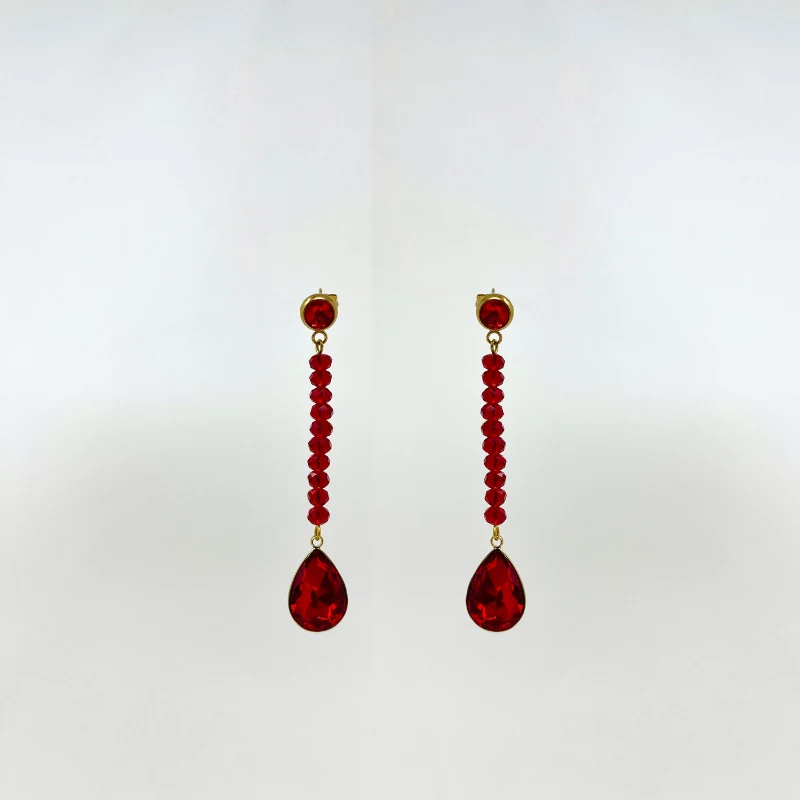 Pendientes largos - rojos | Anhelo