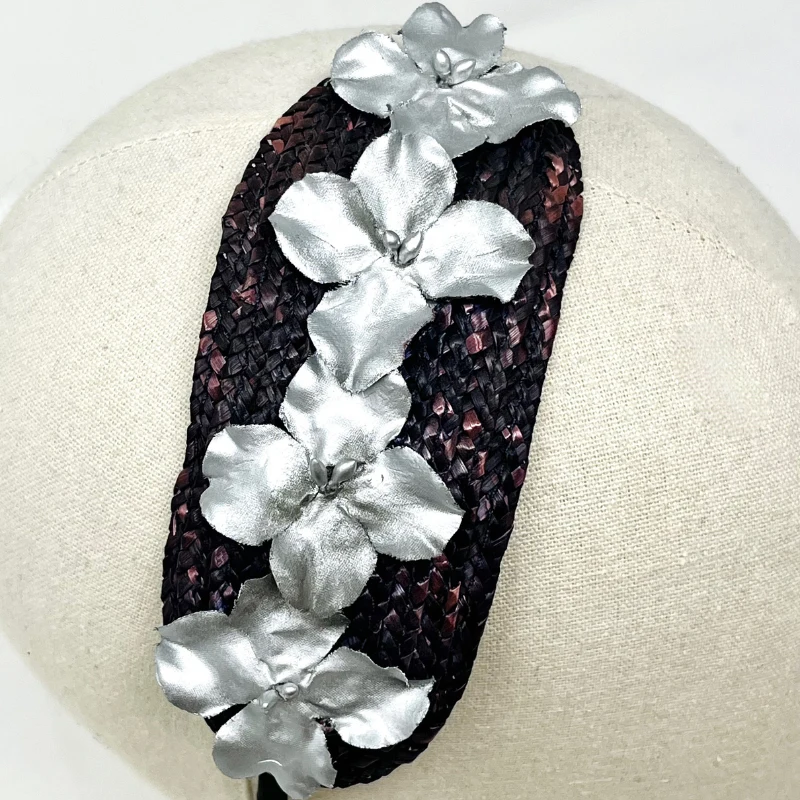Tocado cinta diadema de flores con lentejuelas | Anhelo