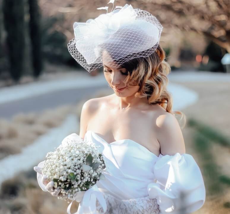 Tocado de novia vintage