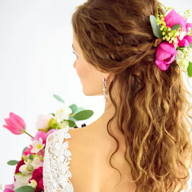 Tocados con flores naturales