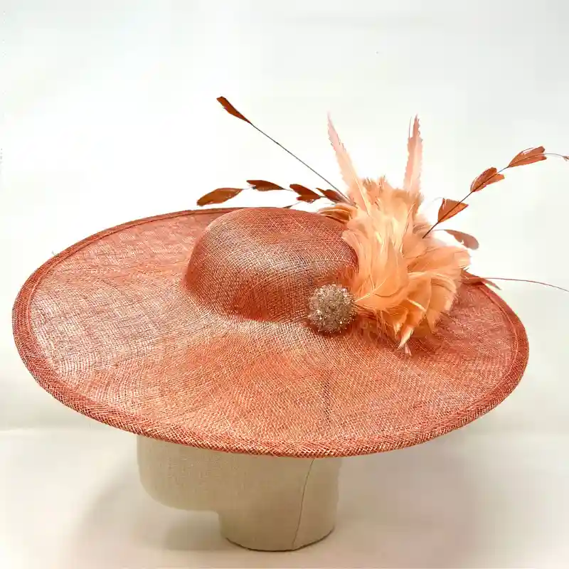 Tocados para bodas de mañana-sombrero naranja | Anhelo